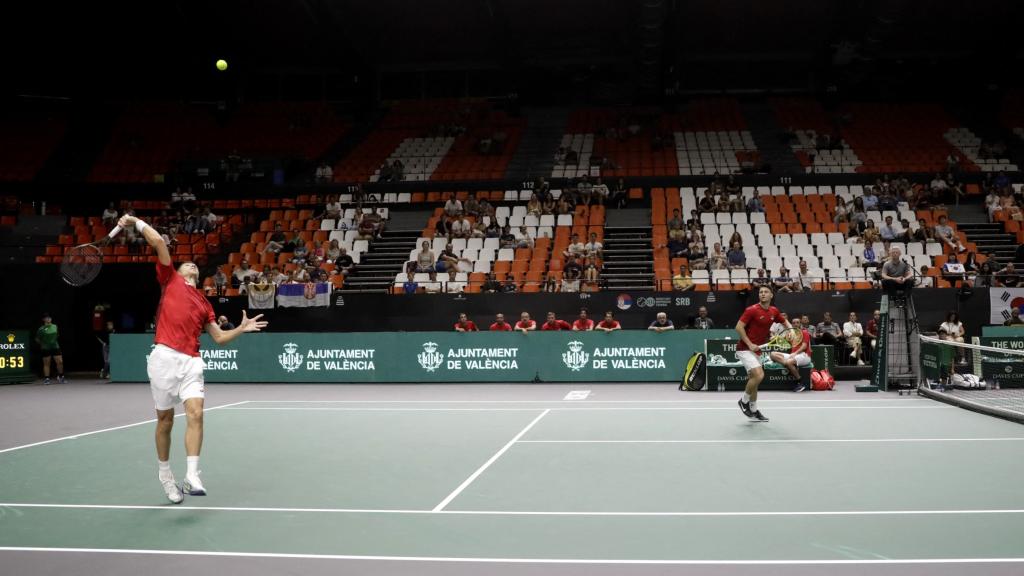 Partido de la fase de grupos de la Copa Davis 2023 en Valencia