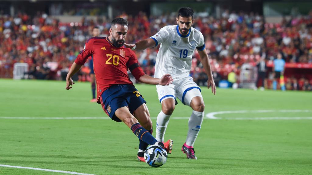 Dani Carvajal, con la Selección.