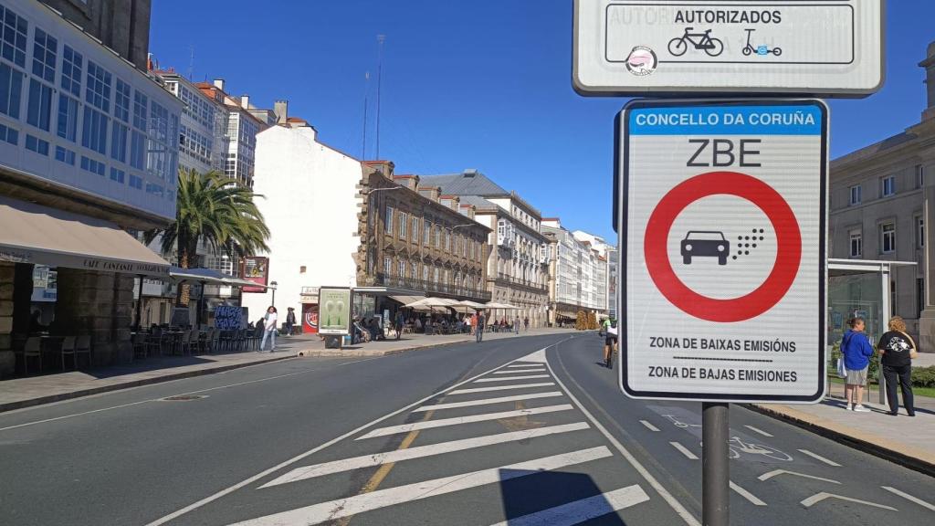 Zona de bajas emisiones de la Marina de A Coruña