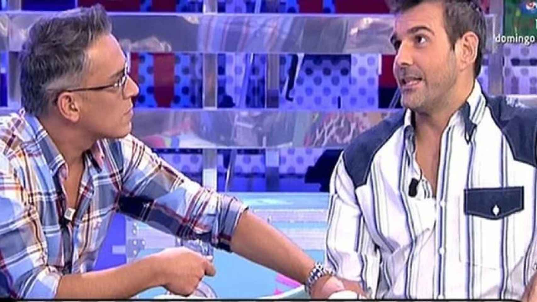 Rafa López durante su encuentro con Kiko Hernández en 'Sálvame'.