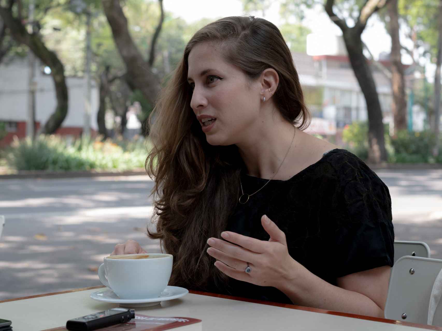 Alejandra Ibarra, durante su conversación con EL ESPAÑOL