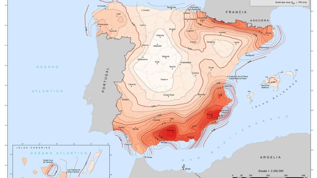 En el archipiélago canario la probabilidad de un terremoto en 100 años es del 81%.