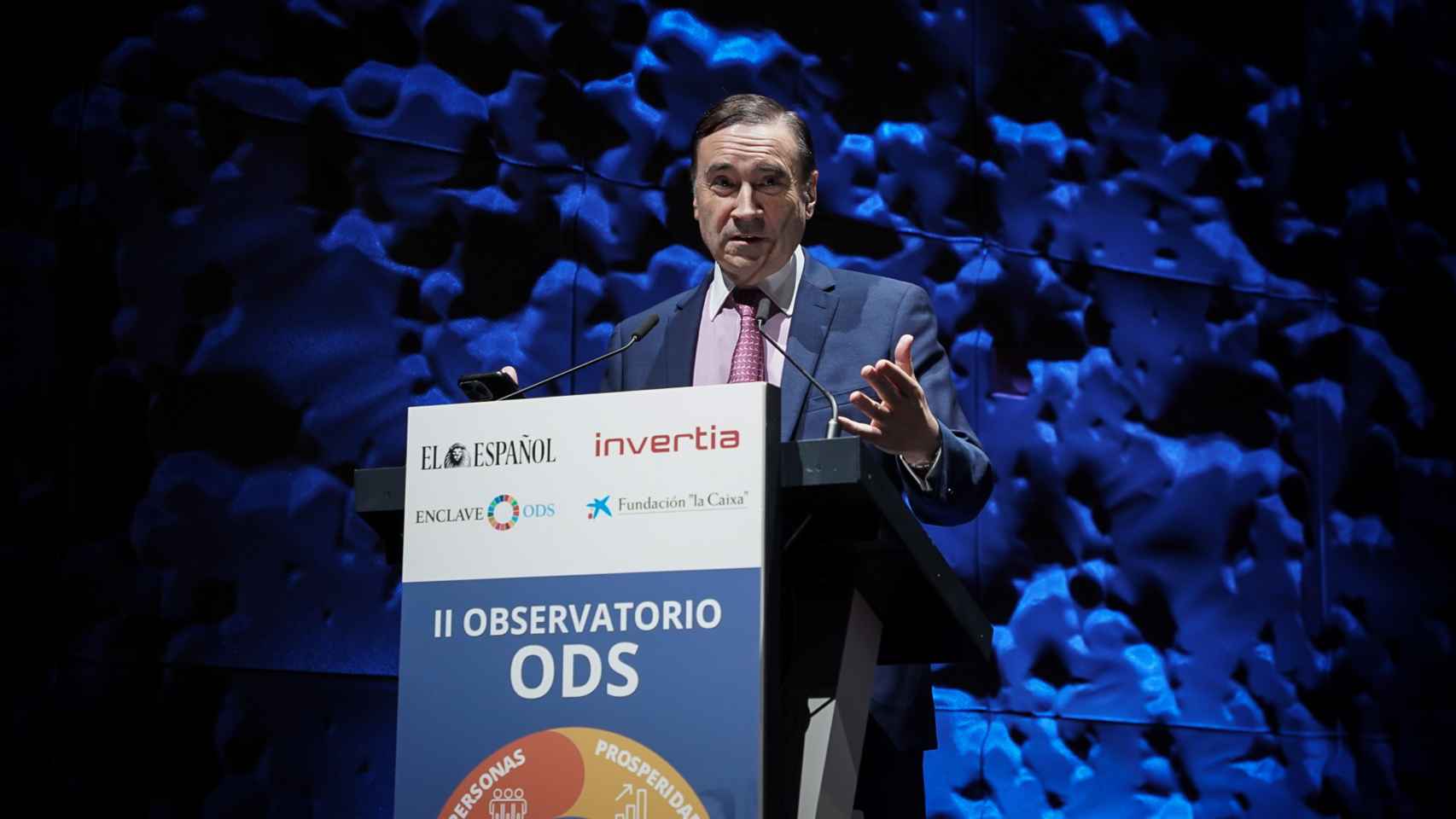 Pedro J. Ramírez, director y presidente ejecutivo de EL ESPAÑOL, en la clausura del II Observatorio de los ODS.