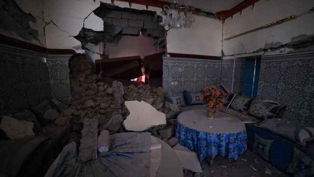 Una casa destruida por el terremoto en Talat N'Yaaqoub, provincia de Al Haouz, región de Marrakech-Safi.