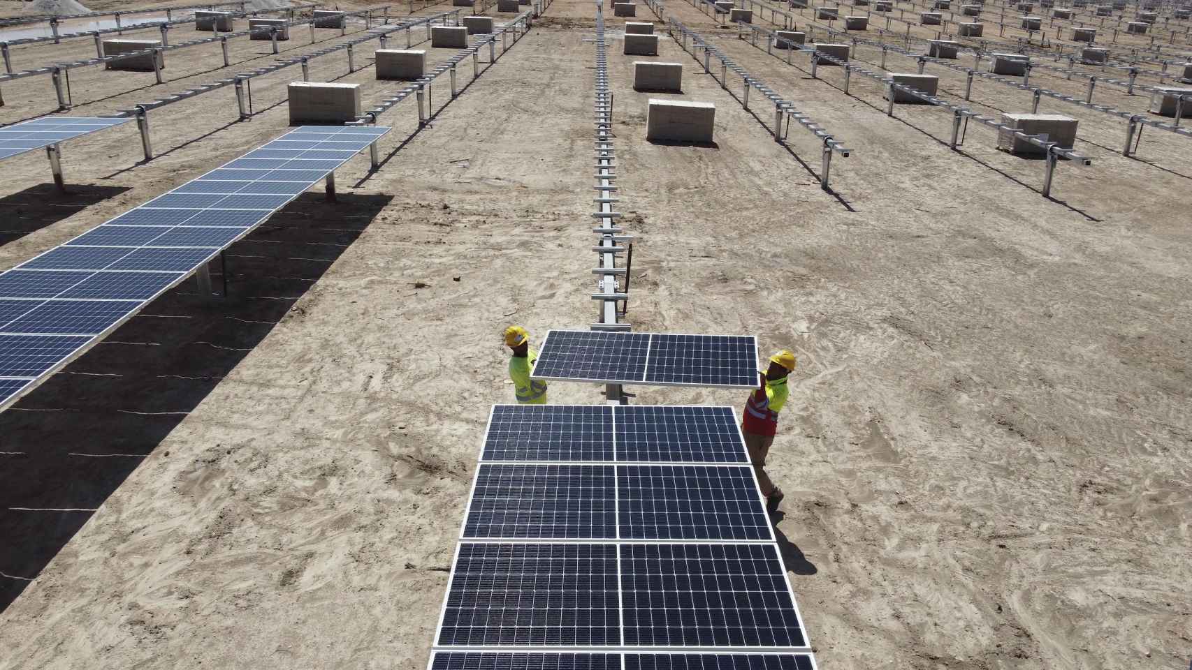 Construcción de la planta fotovoltaica Villarino de Iberdrola