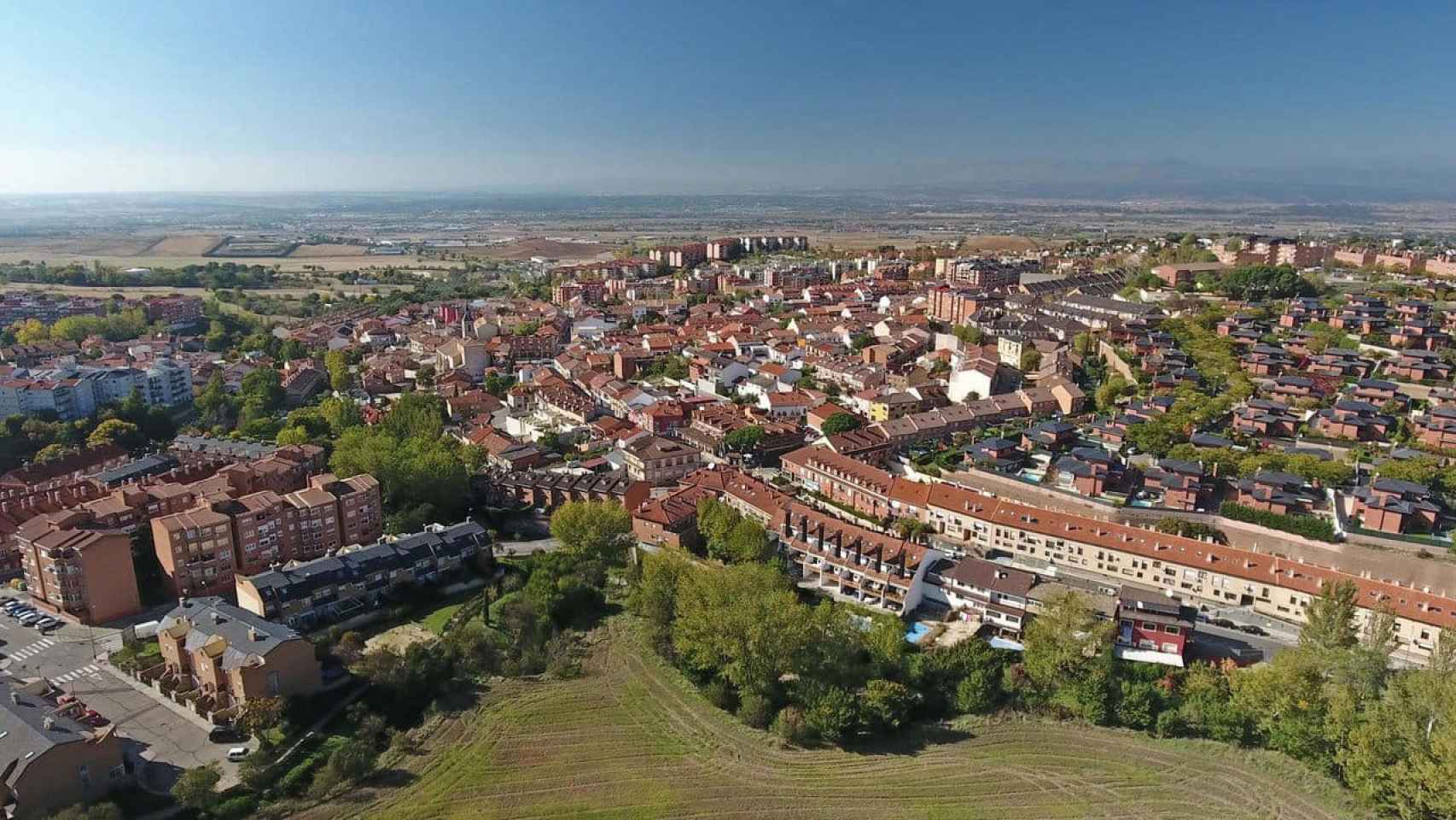 Vista aérea de Algete, municipio del noreste de Madrid.