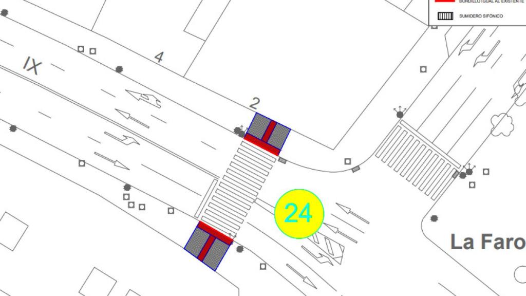 Plano de la avenida Alfonso IX