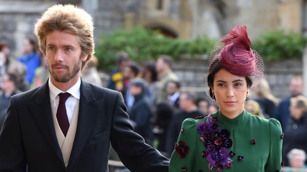 Alessandra de Osma y Christian de Hannover en una boda en Windsor, en octubre de 2018.