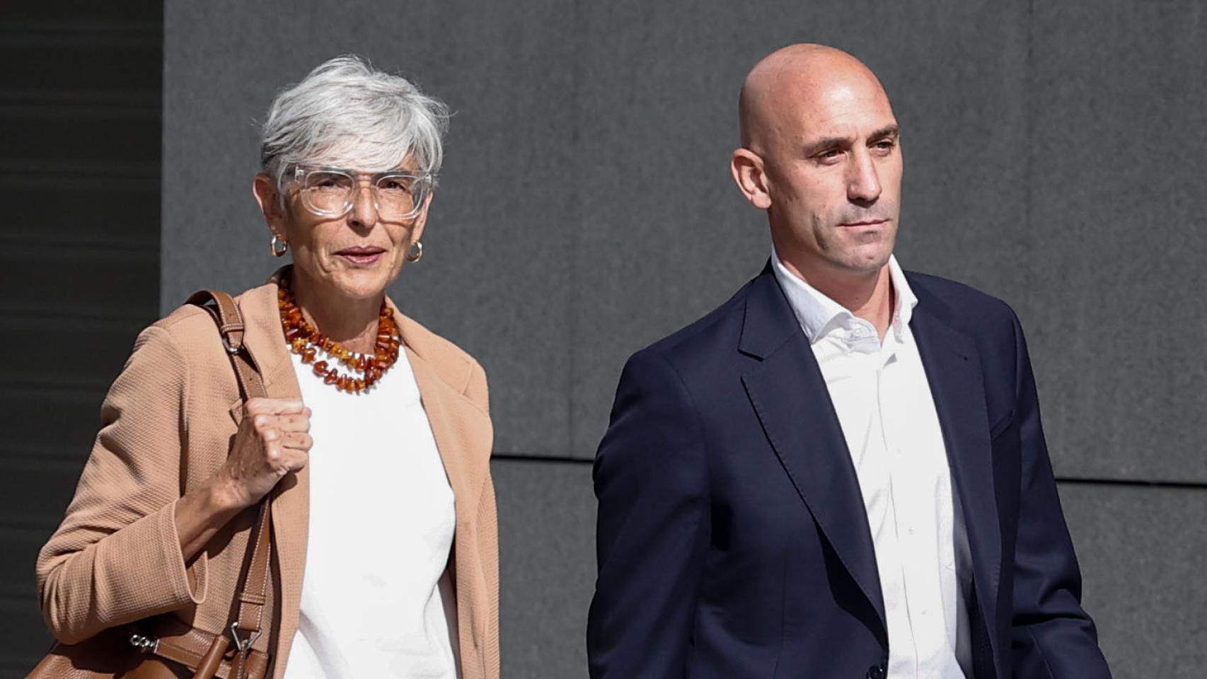 Luis Rubiales, en su llegada a la Audiencia Nacional para declarar por el beso a Jenni Hermoso