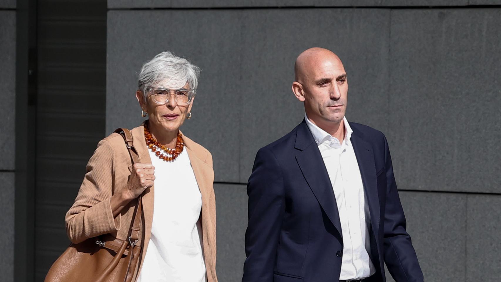 Luis Rubiales, en su llegada a la Audiencia Nacional para declarar por el beso a Jenni Hermoso