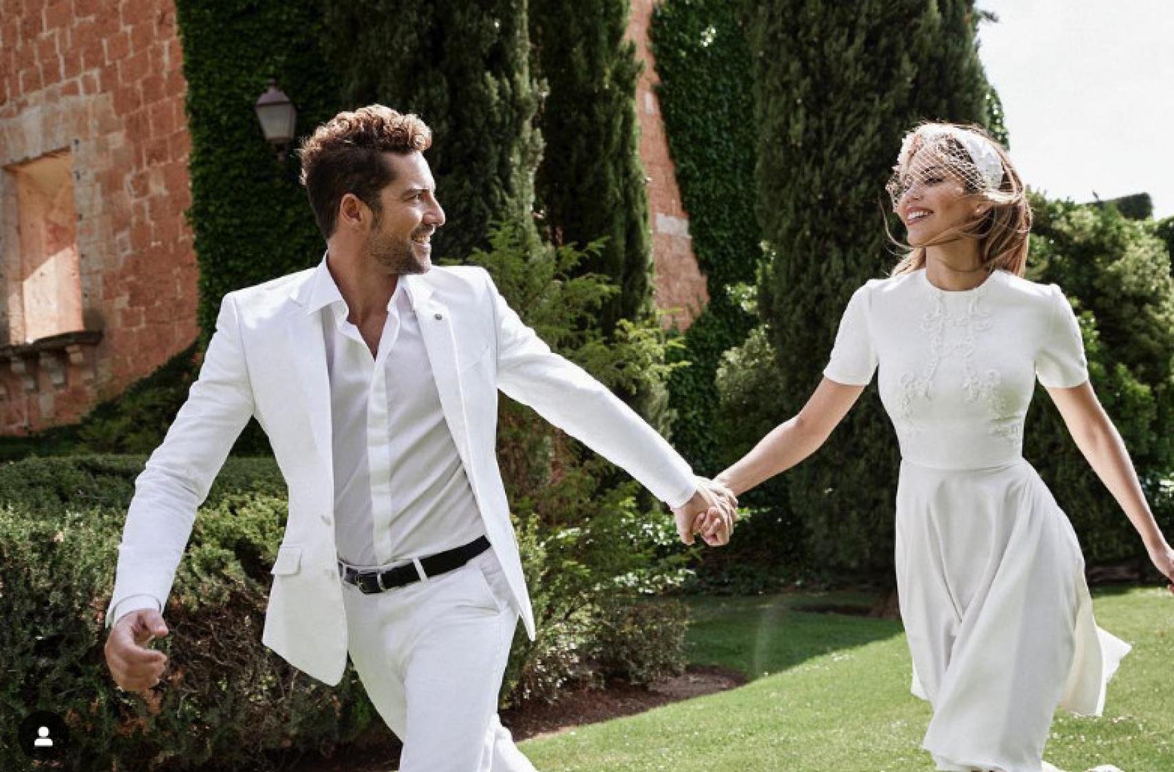 David Bisbal y Rosanna Zanetti el día de su boda