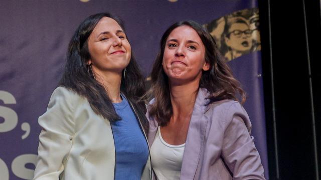 Ione Belarra e Irene Montero, este sábado.