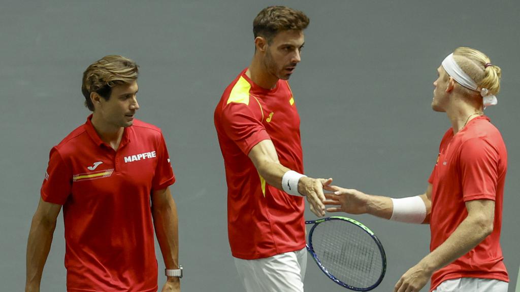 David Ferrer, junto a Marcel Granollers y Alejandro Davidovich