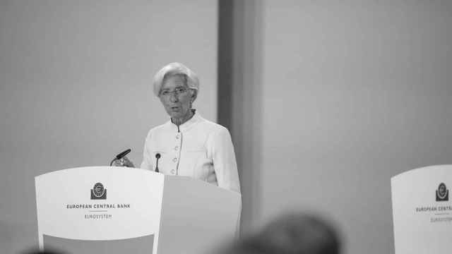 Christine Lagarde, presidenta del Banco Central Europeo (BCE), el pasado jueves durante la rueda de prensa posterior a la reunión del Consejo de Gobierno.