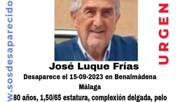 Buscan a José Luque Frías, de 80 años, desaparecido este viernes en Benalmádena (Málaga)
