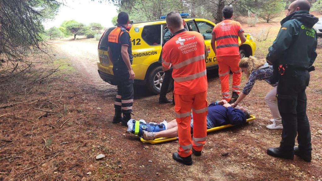 Herido y rescatado en la Senda de los Valles, en Laguna de Duero