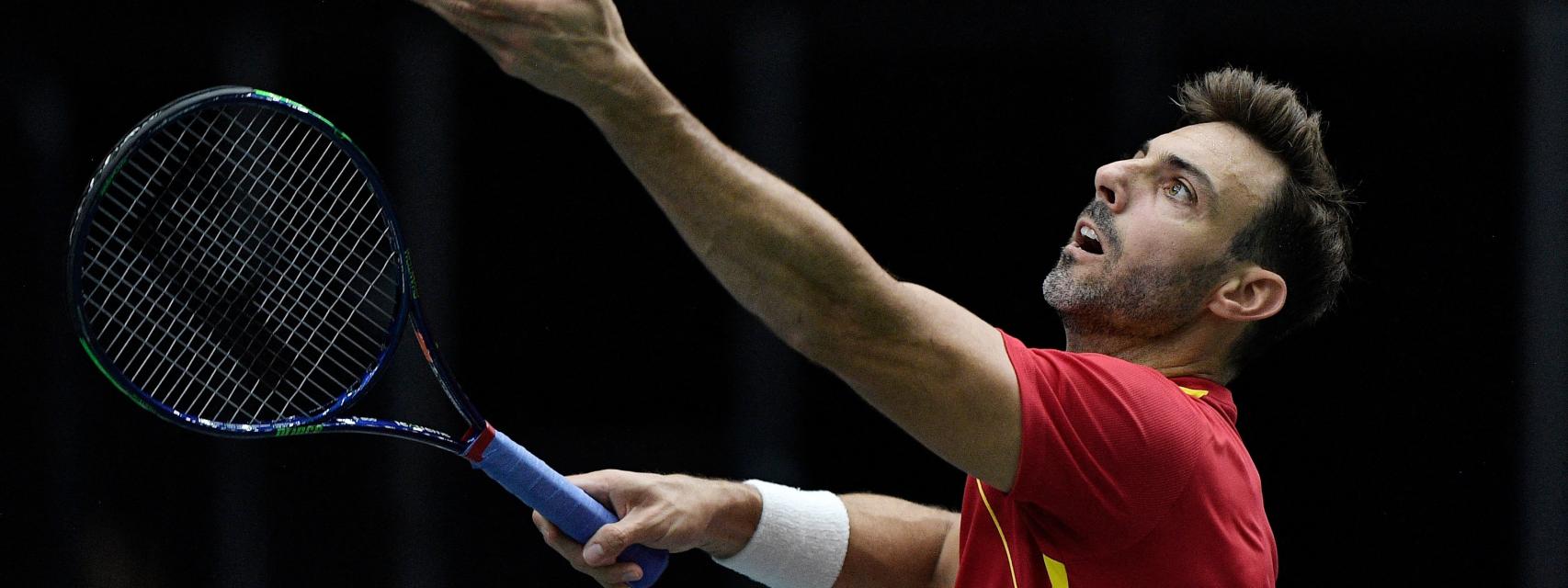 Marcel Granollers, en la Copa Davis