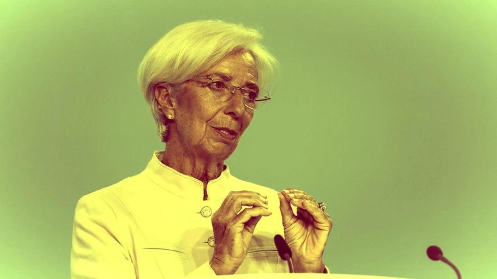 Christine Lagarde, presidenta del BCE, durante la rueda de prensa del pasado jueves, celebrada tras la reunión del Consejo de Gobierno de la institución.