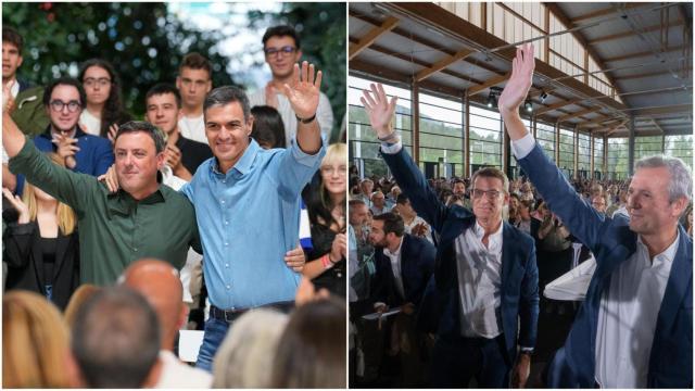 Pedro Sánchez y Alberto Núñez Feijóo estuvieron en Galicia.