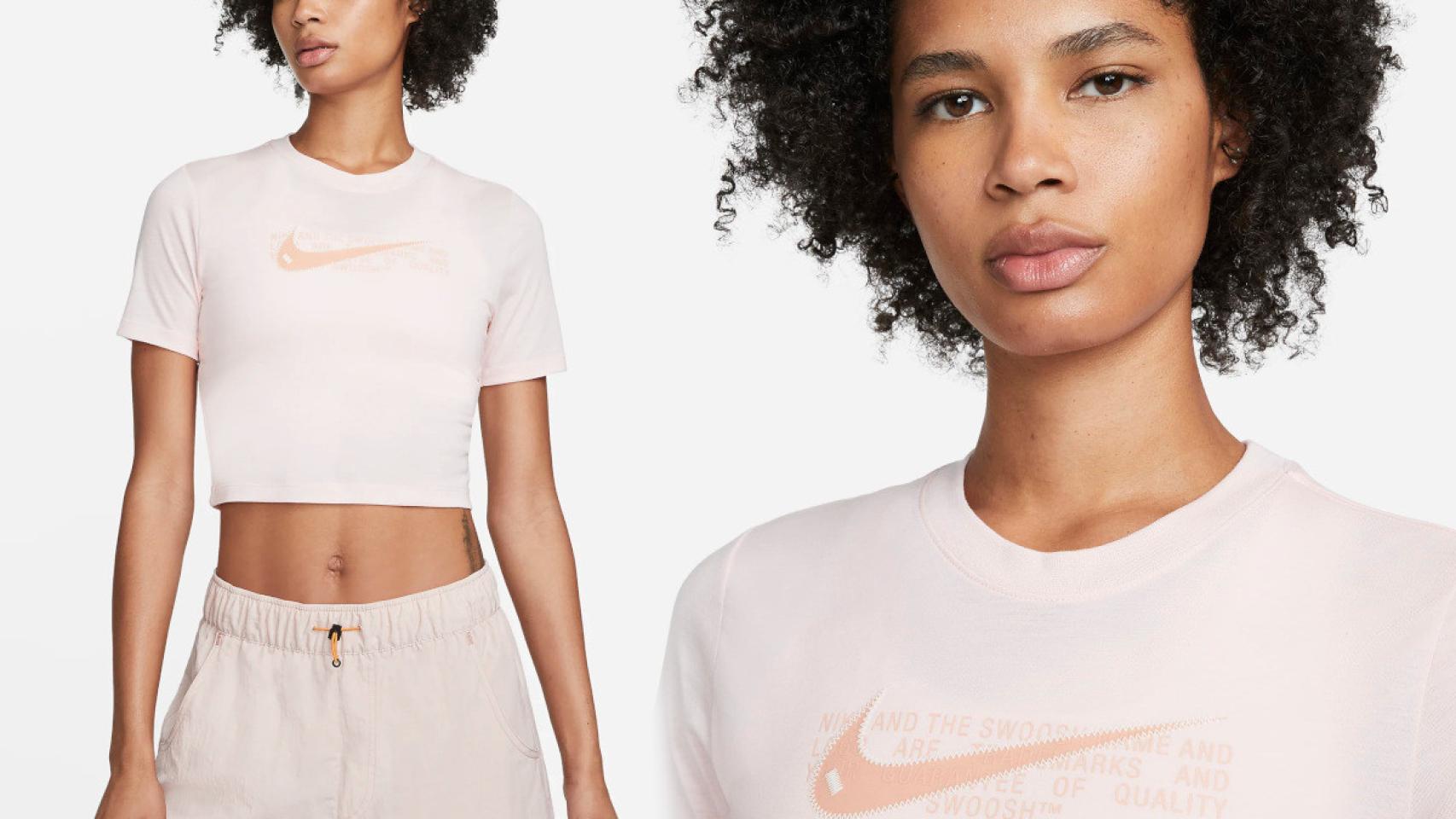 Esta cómoda y elástica camiseta corta para mujer ¡ahora está rebajada un 30% en Nike!