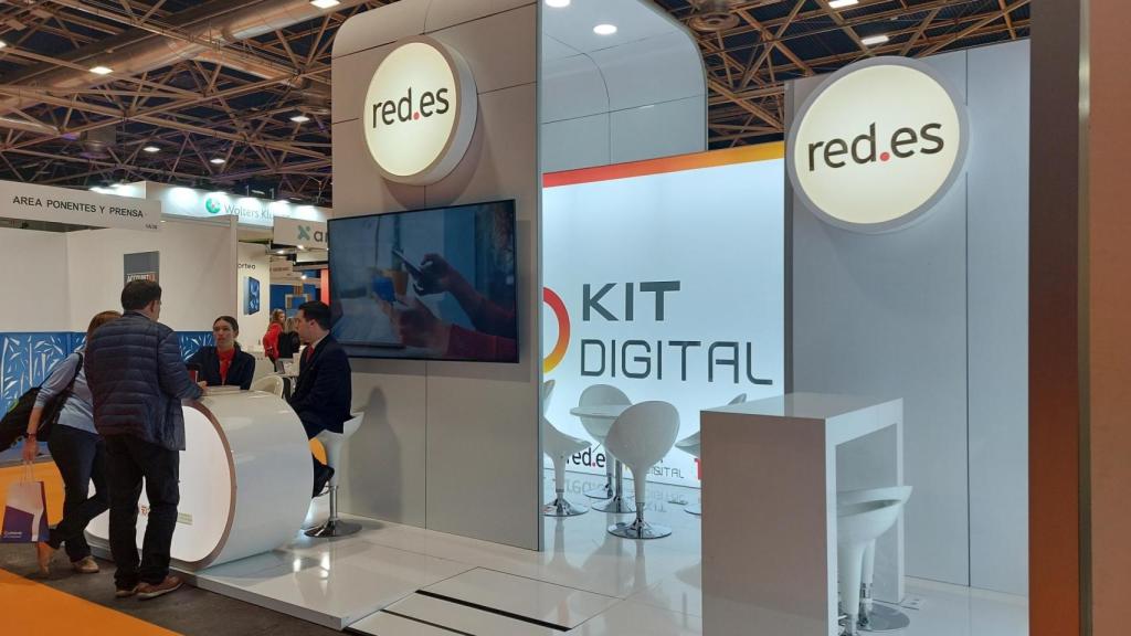 Stand de Red.es para promocionar el Kit Digital en ferias empresariales.