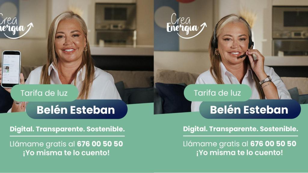 Belén Esteban promocionando la tarifa de la luz de CreaEnergia