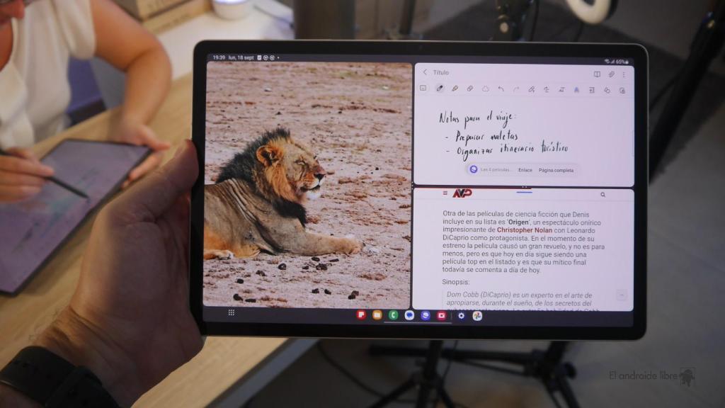 Pantalla dividida en la Samsung Galaxy Tab S9+