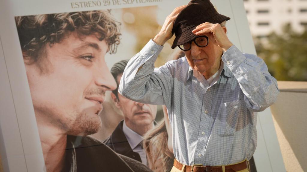 El director neoyorquino Woody Allen esta mañana en Barcelona. Foto: Enric Fontcuberta / EFE