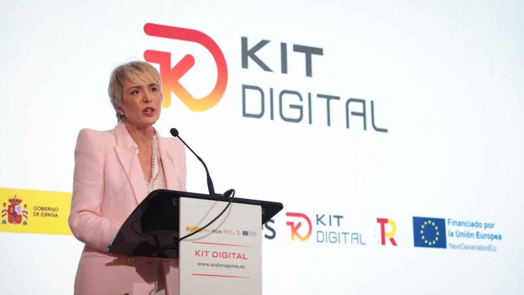 Carme Artigas, secretaria de Estado de Digitalización e Inteligencia Artificial, en una presentación del programa Kit Digital en abril de 2022.