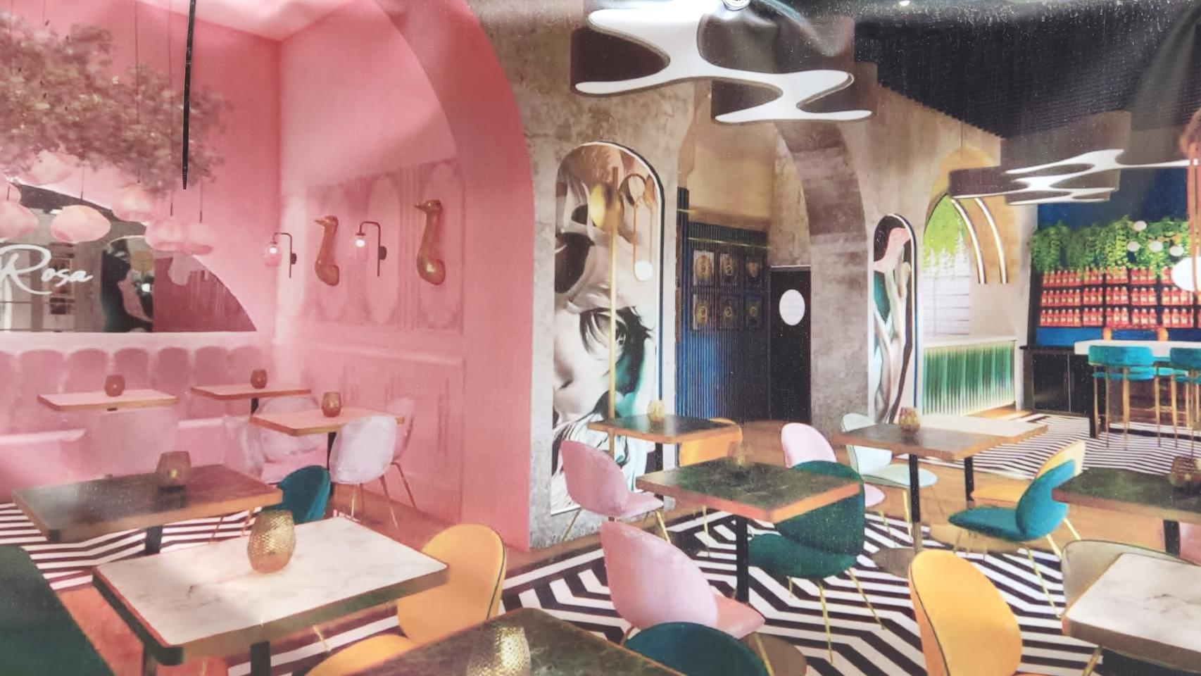 Diseño interior del futuro restaurante de Bresca en el soho de Málaga.