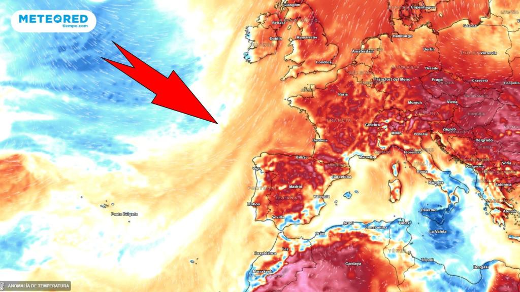 Anomalías de temperaturas previstas para la última semana de septiembre. Meteored.