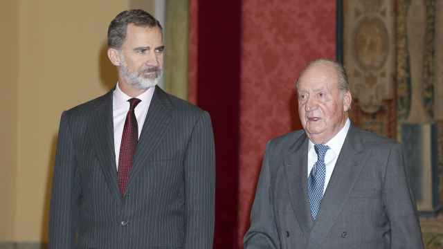 Felipe VI y el emérito Juan Carlos en 2018.
