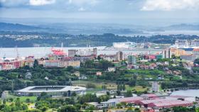 Panorámica de Ferrol en la zona de A Malata