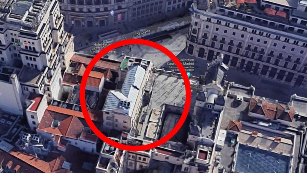 Ubicación del edificio Alcalá 17 en el entorno de Canalejas.