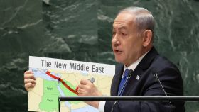 El primer ministro israelí, Benjamin Netanyahu, comparece este viernes ante la Asamblea General de la ONU.