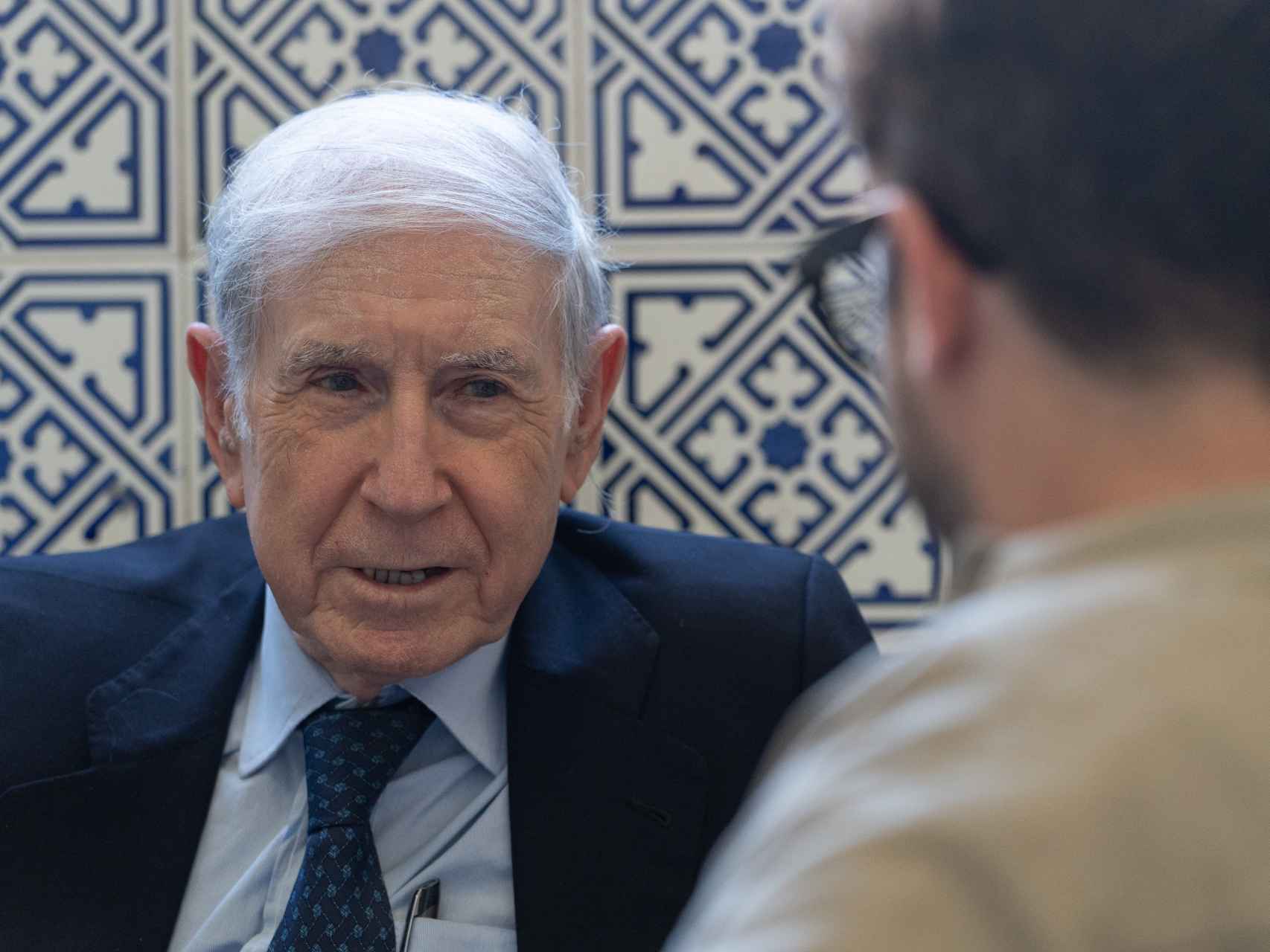 Shlomo Ben Ami, durante la entrevista en la Universidad de Comillas.