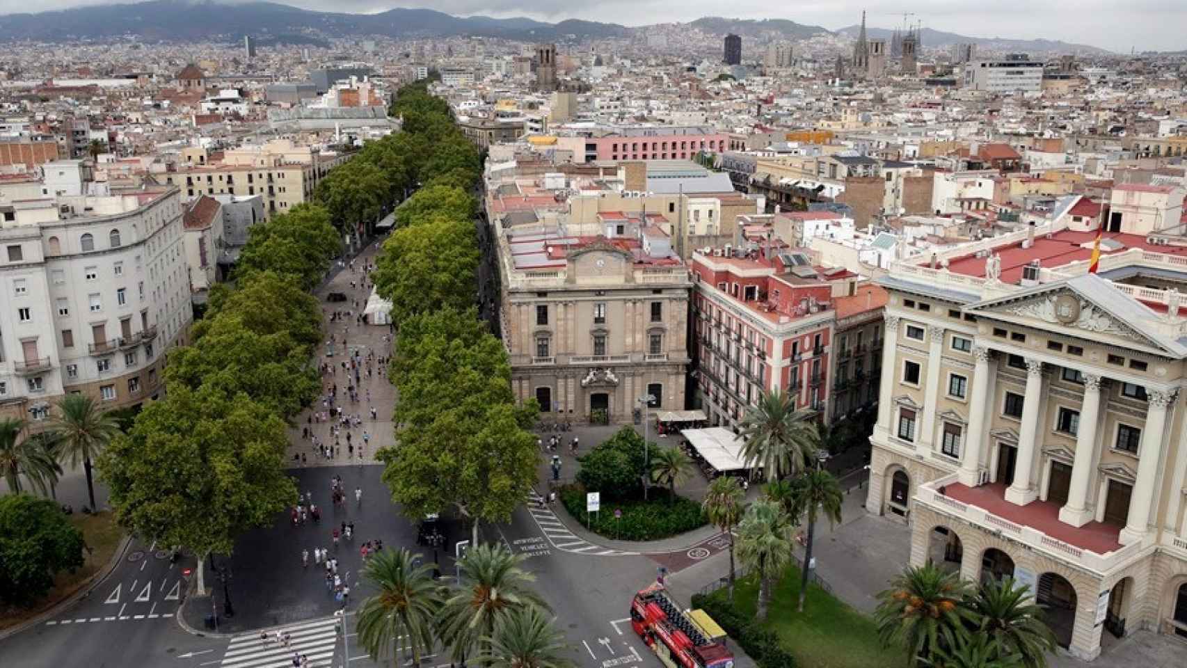 Imagen de Barcelona desde el cielo.