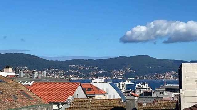 El cielo de Vigo en una imagen tomada este mismo sábado.
