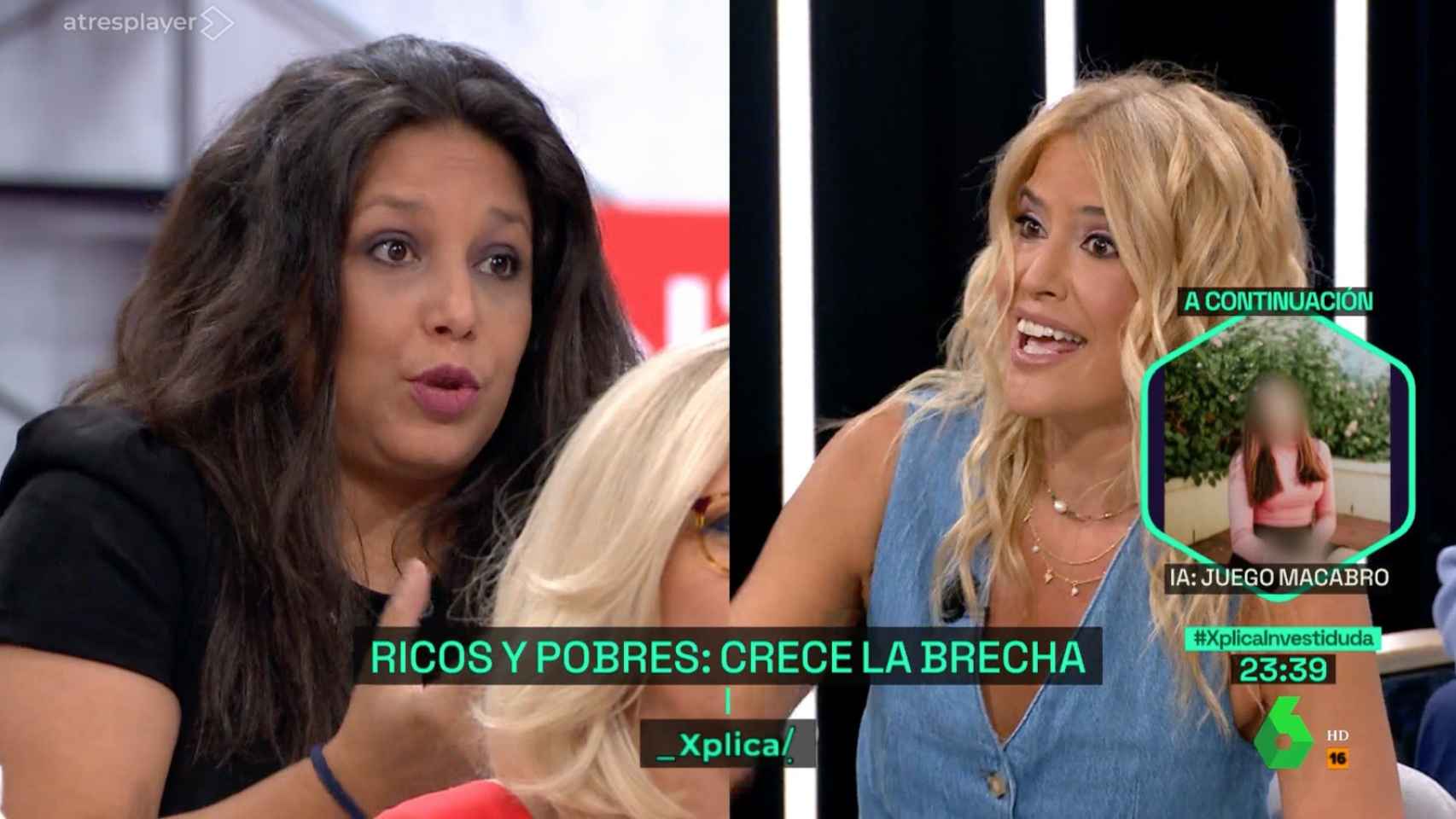 Lamia Talbi y Afra Blanco en 'laSexta Xplica'.