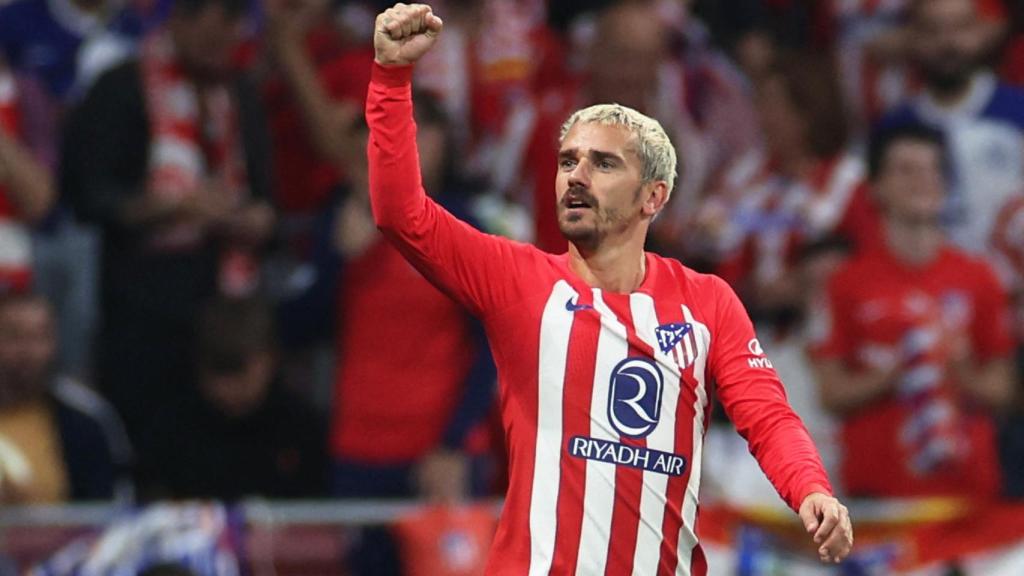 Griezmann celebra el segundo gol del Atlético