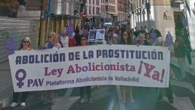 Manifestación para reclamar la abolición de la prostitución