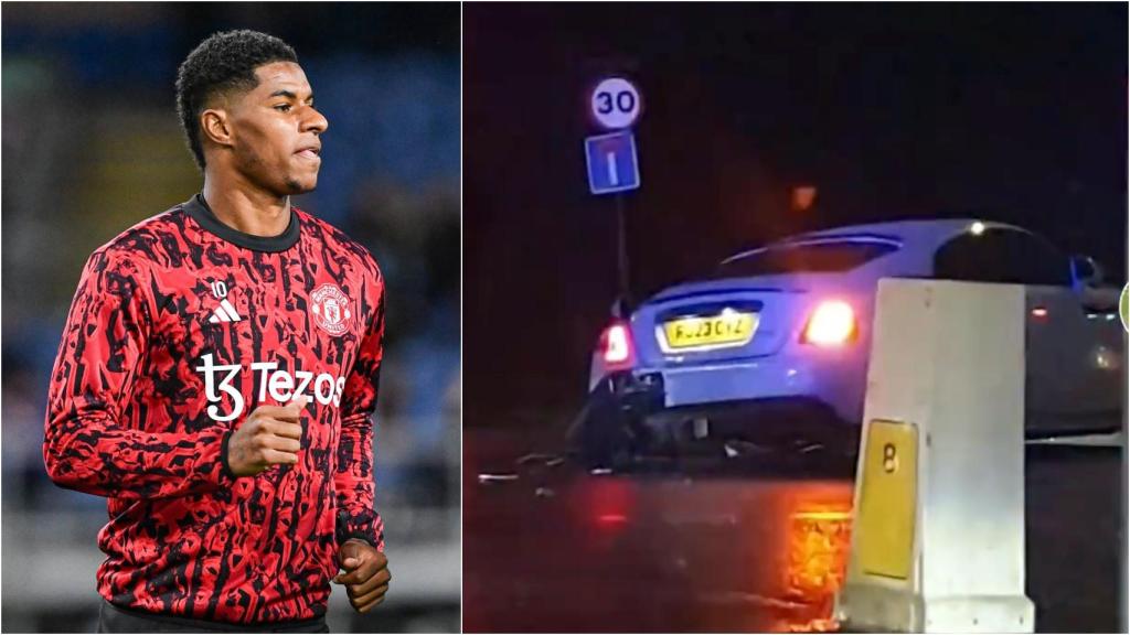 Marcus Rashford sufre un accidente de coche