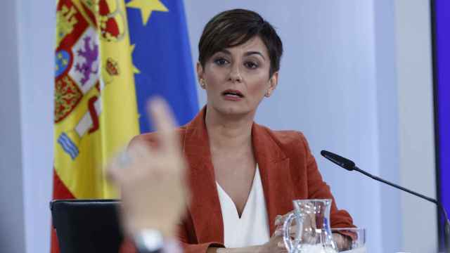 Isabel Rodríguez, portavoz del Gobierno en funciones, este lunes, en la sala de prensa de Moncloa.