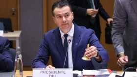 El exministro de Comercio e Industria Héctor Gómez, durante una reunión celebrada el pasado mes de septiembre en Bruselas.