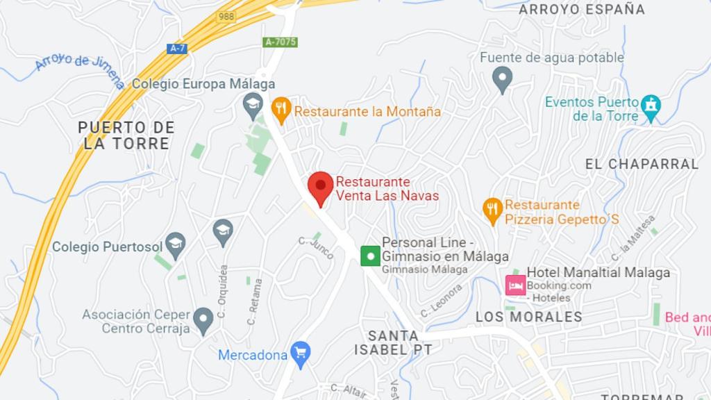 Localización de Venta las Navas.