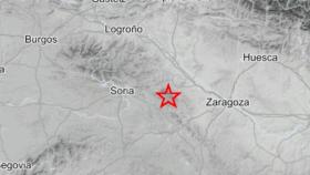 Epicentro del terremoto en Soria