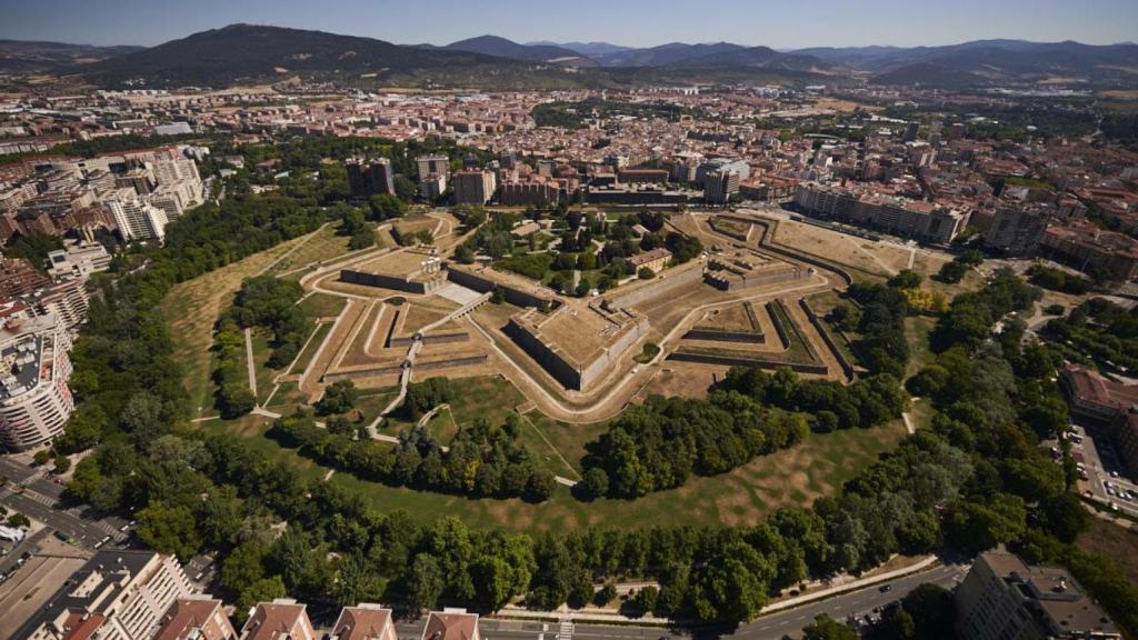 Vista aérea de la Ciudadela de Pamplona.