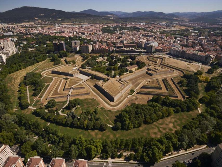 Vista aérea de la Ciudadela de Pamplona.