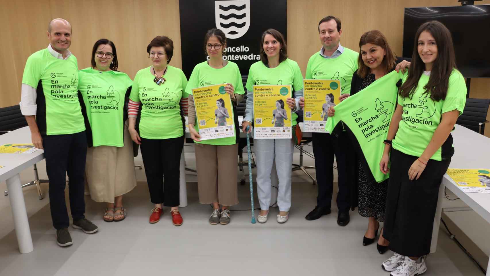 Un momento de la presentación en el Concello de Pontevedra.