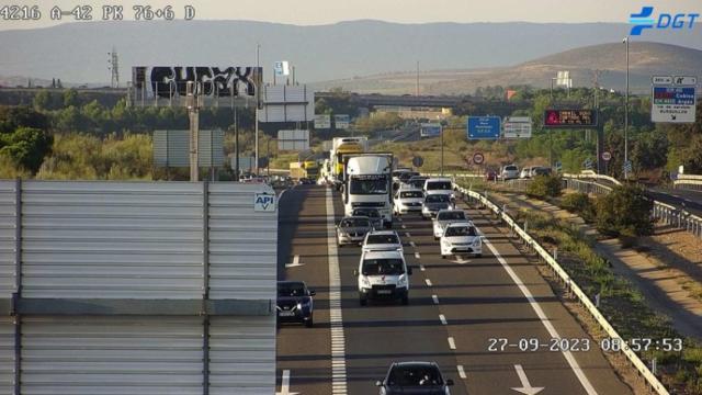 Imagen de una cámara de la DGT en la zona del accidente.